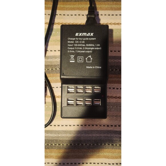 EXMAX Charger for Tour Guide System EX-C16, 16 USB SLOTS - Picture 2 of 4
